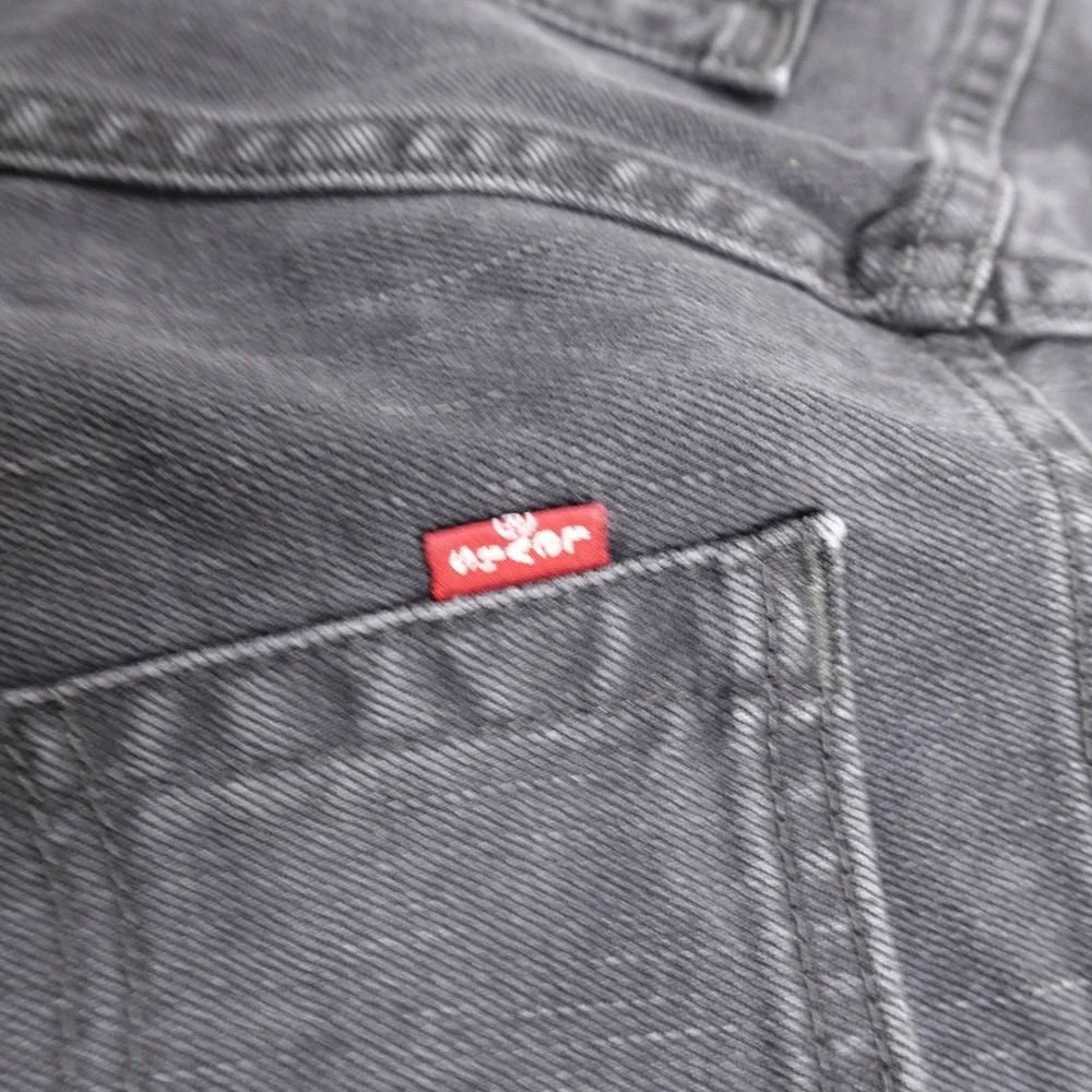 Levis Jeans Mens 38X30 Dark Black Denim Pants 559 Relaxed Straight Baggy Stretch